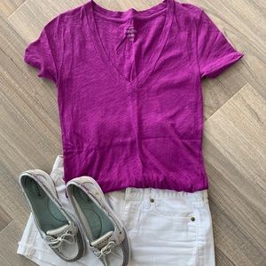 Magenta Vintage Cotton T-Shirt (J. Crew)